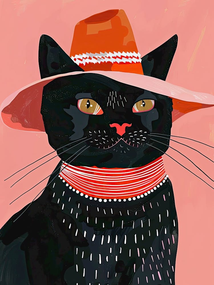 The Stylish Black Cat