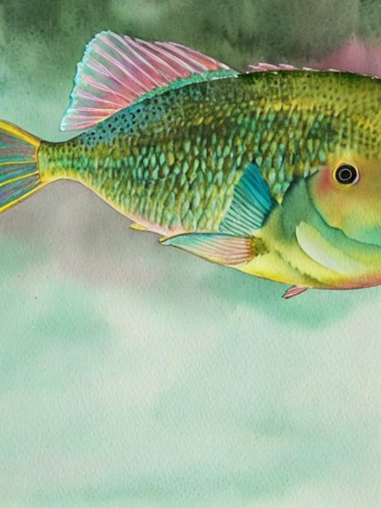 Parrotfish Storybook Watercolour