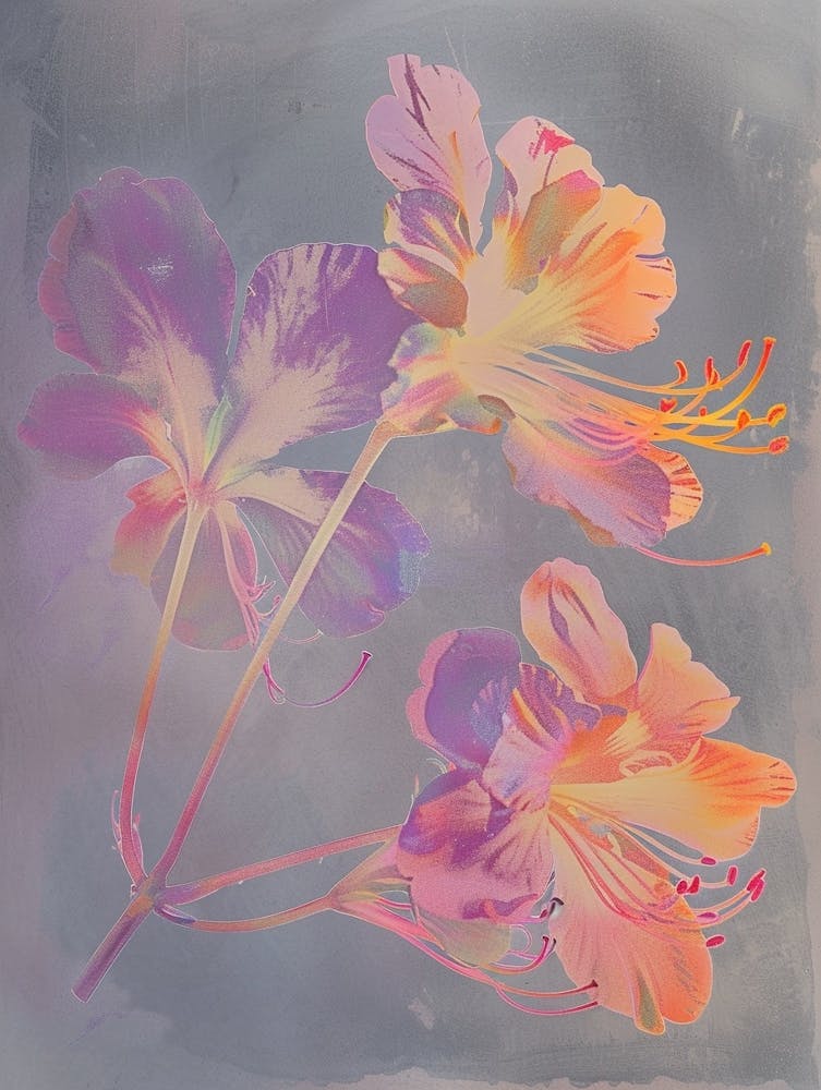 Iridescent Flower Peacock Flower 2