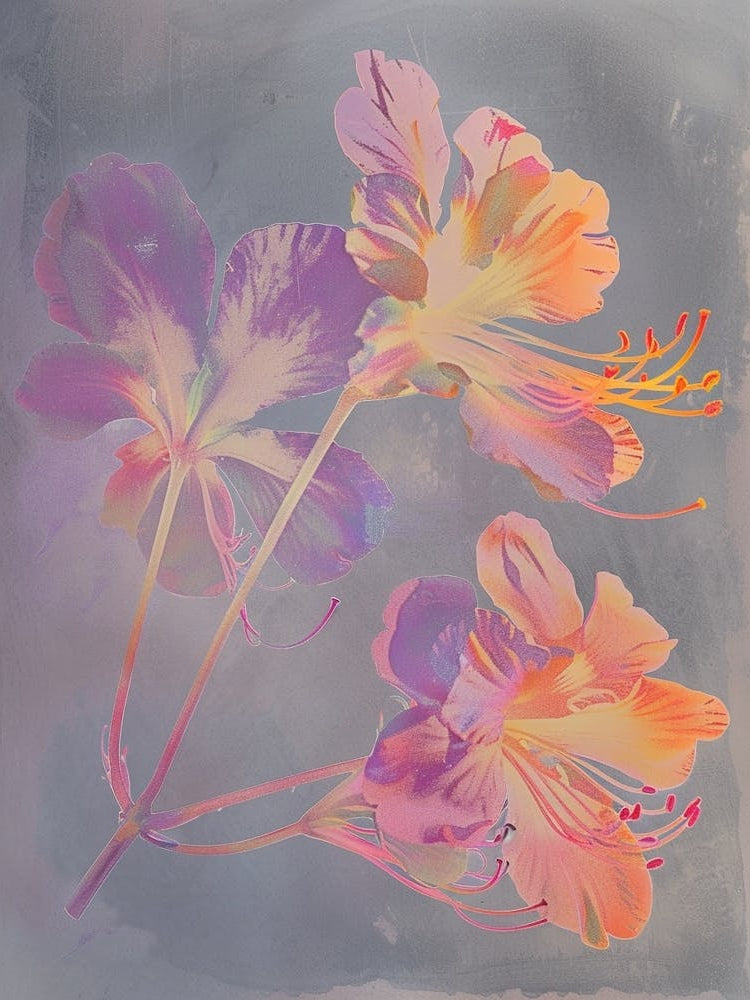 Iridescent Flower Peacock Flower 2