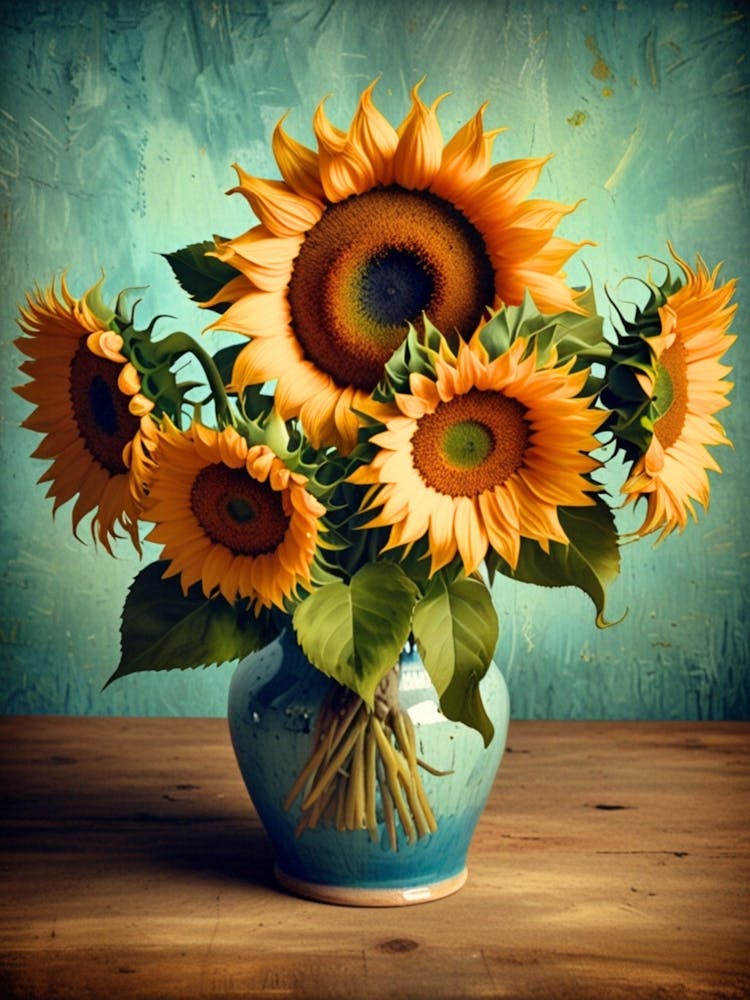Sunflowers In A Vase 5