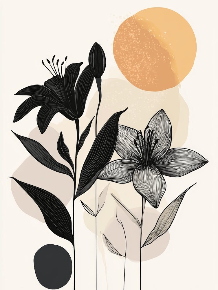 Black And White Flowers 6