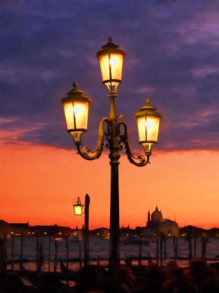 Venetian Waterfront At Dusk