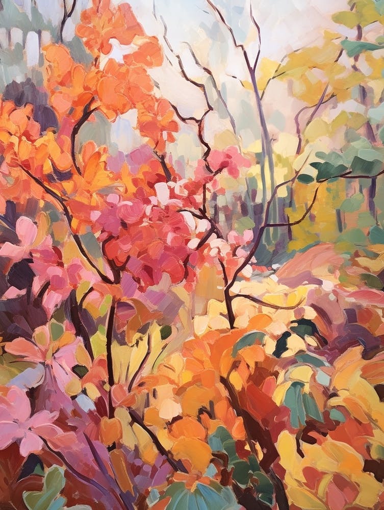 Autumn Gardens Painting Leu Gardens Usa 1