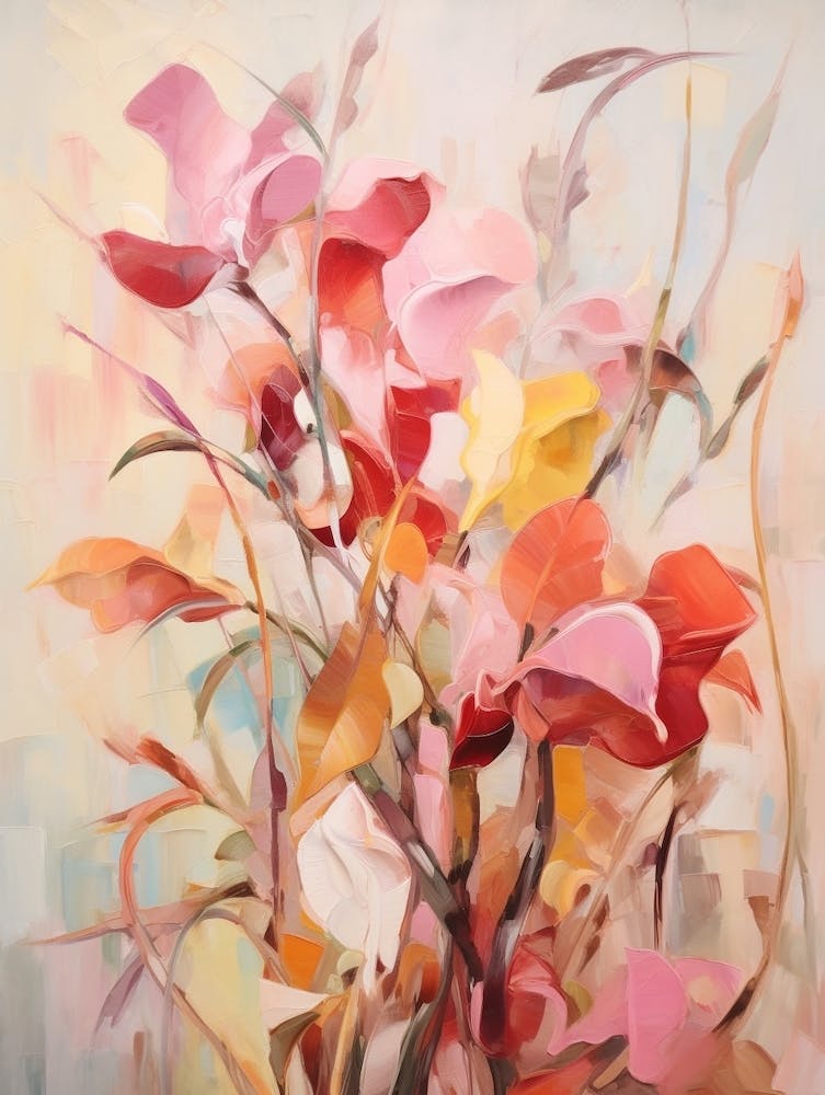 Fall Flower Painting Sweet Pea 2