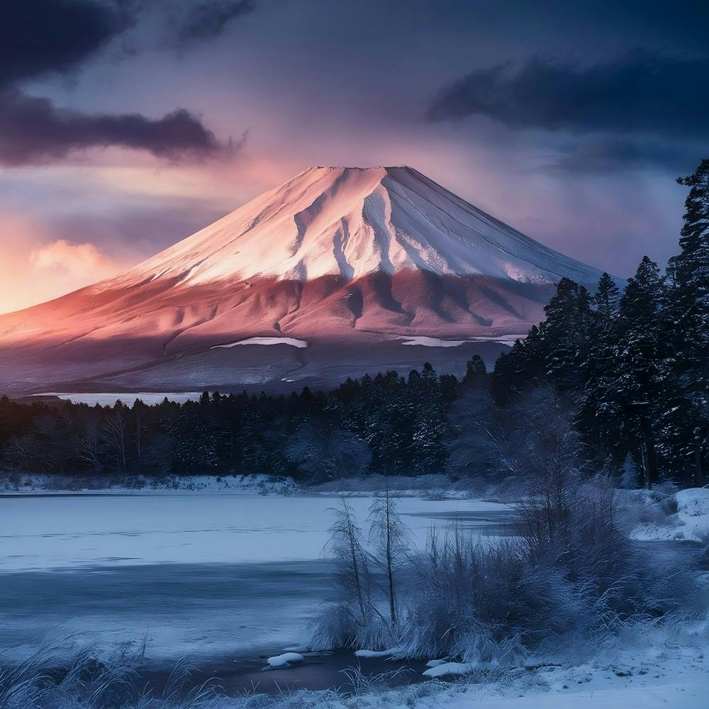 Mt Fuji In Winter