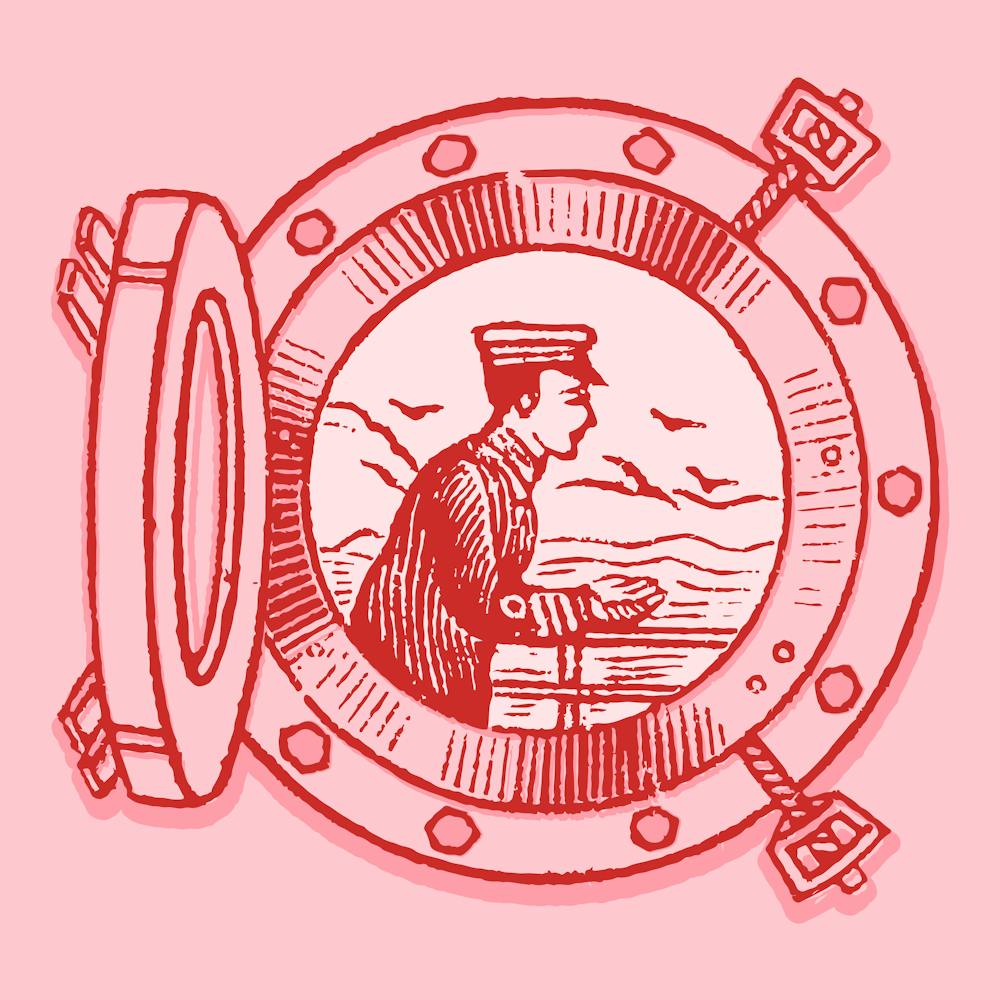 Sailor through a porthole