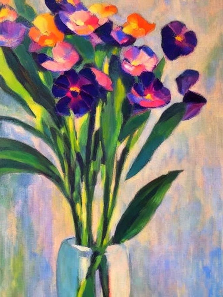 Zantedeschia Aethiopica - Floral Abstrait Couleur Bloc - 1 Fleur