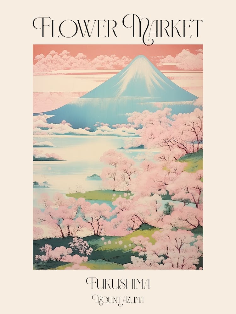 Flower Market Mount Azuma In Fukushima Japanese Landscape 1 Poster