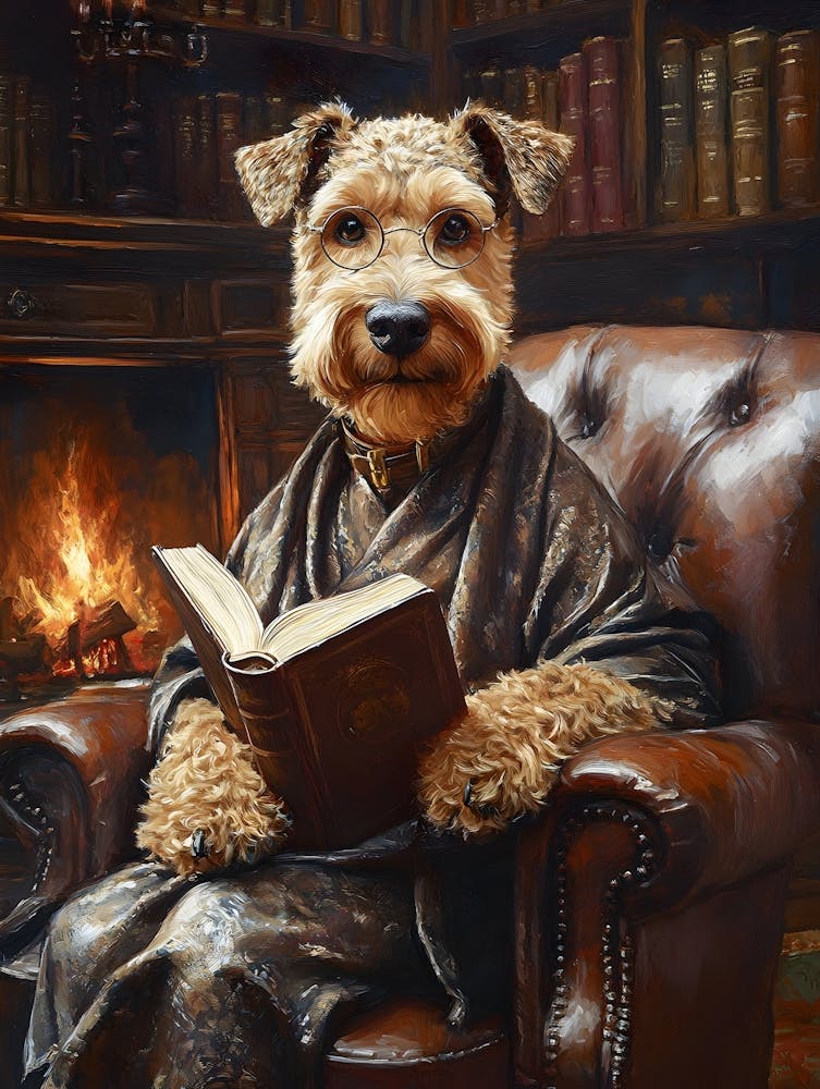 Classy Airedale At The Bar 13