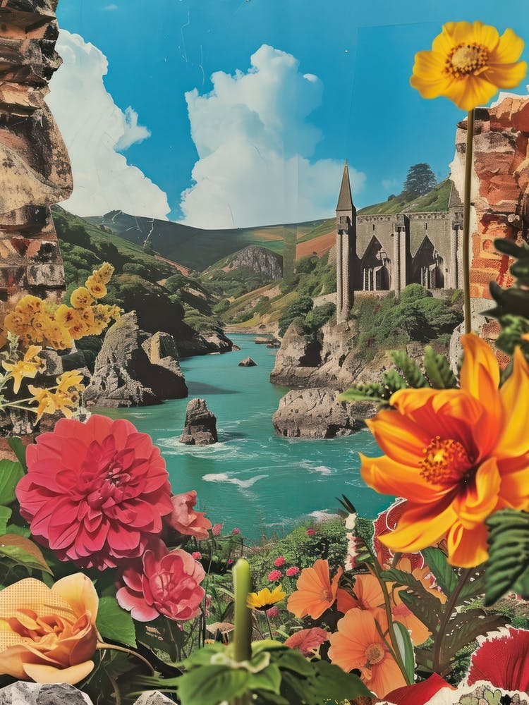 Devon   Floral Retro Collage Style 2