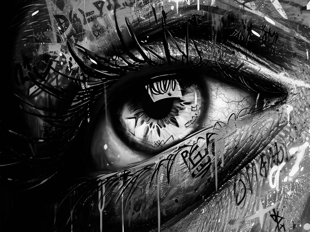 Graffitied Eye