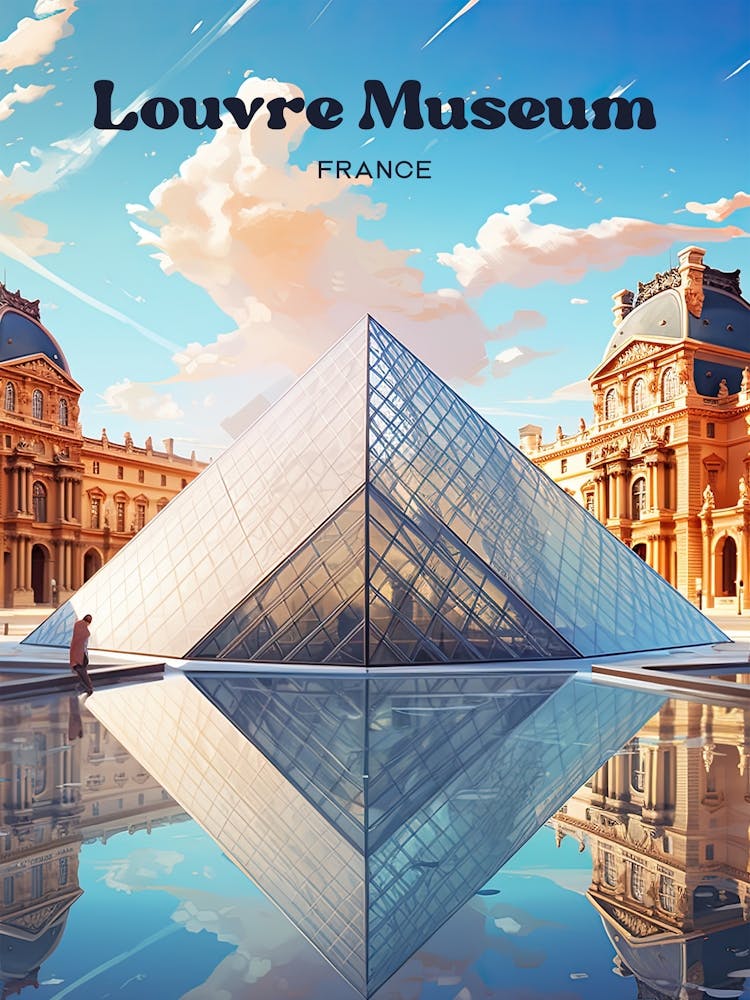 Louvre Museum Bucket List Art Illustration