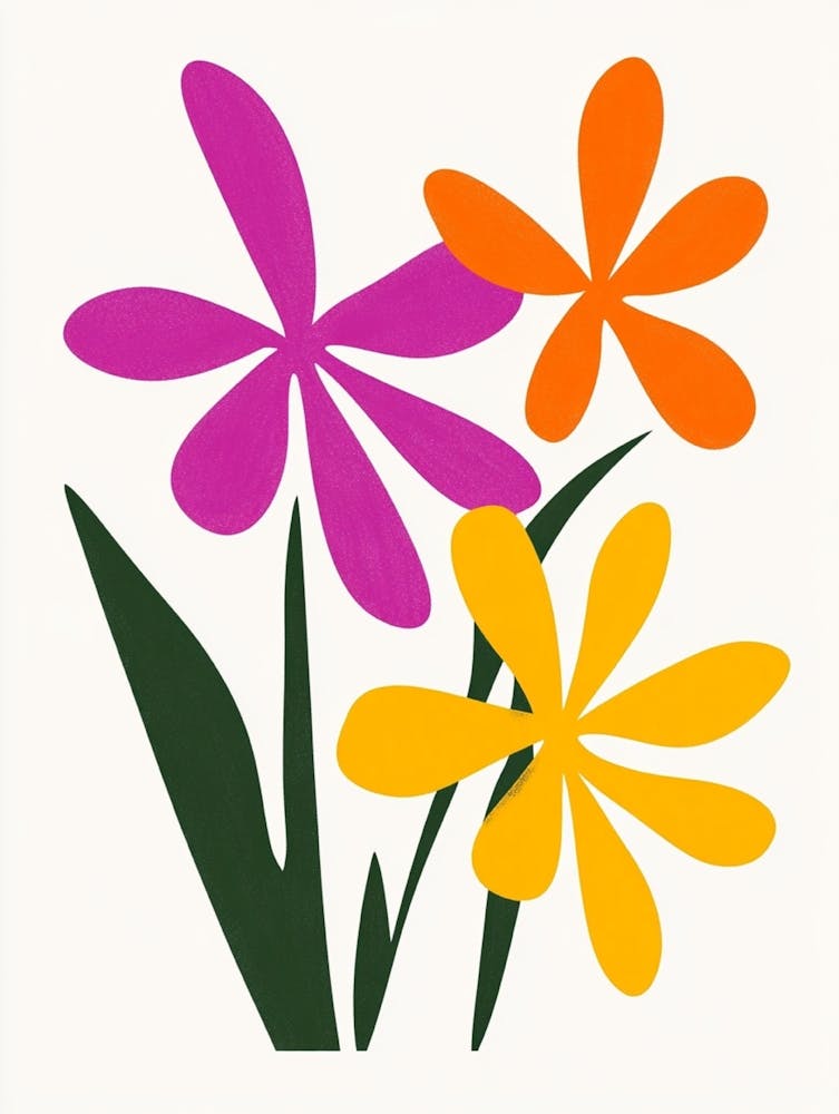 Fleurs sur fond blanc 31