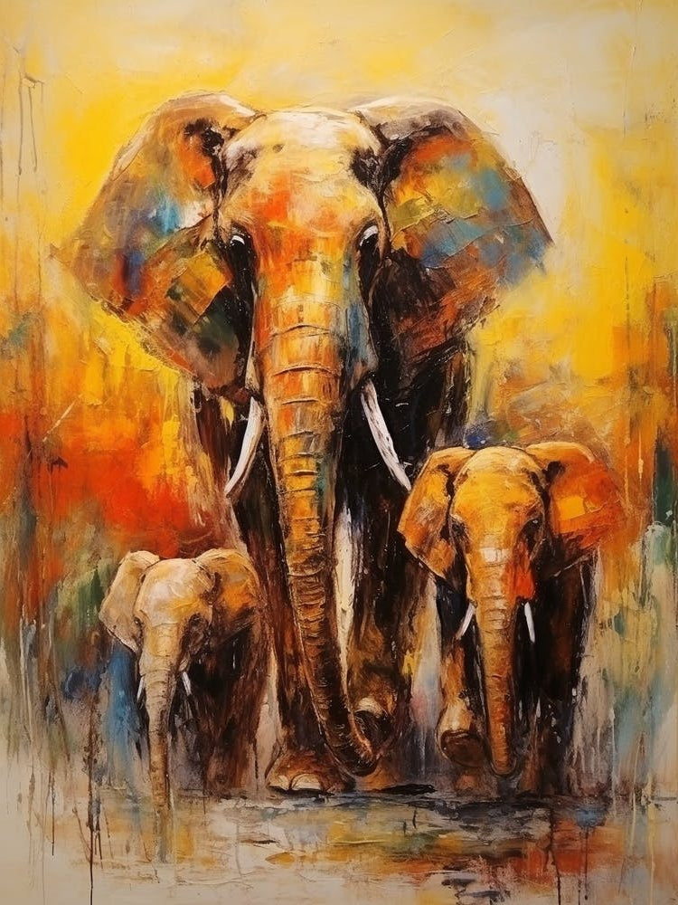 Elephant  Abstract Expressionism 3