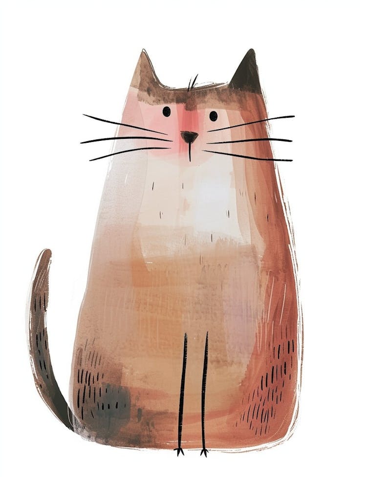 Australian Mist Cat Clipart Illustration 1