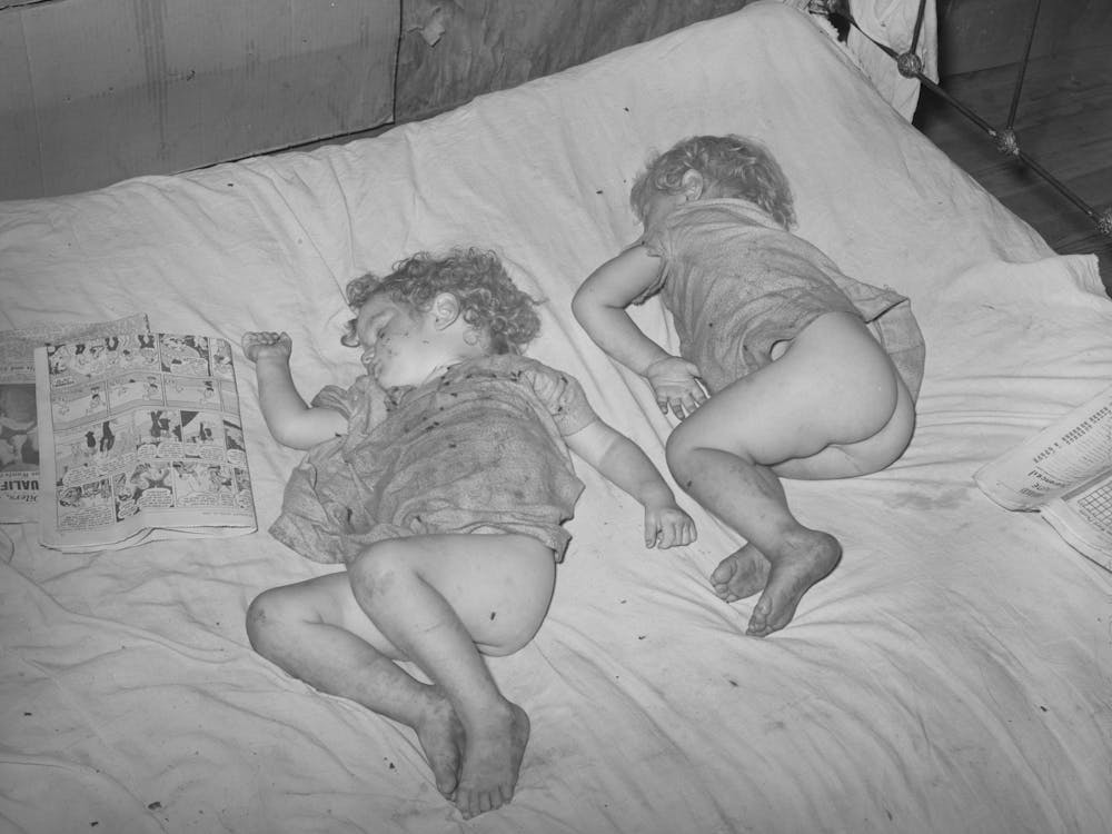 Untitled Photo, Possibly Related To Children Of Sharecropper In Muskogee County, Oklahoma By Russell Lee