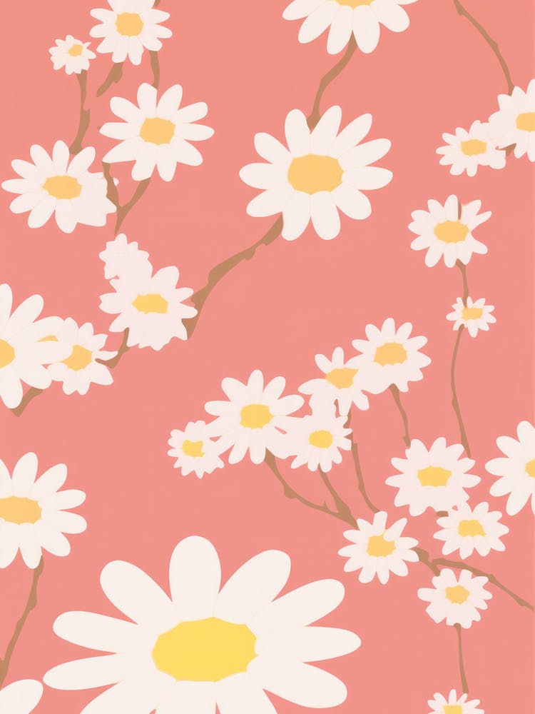 Daisies Flower Big Bold Illustration 2