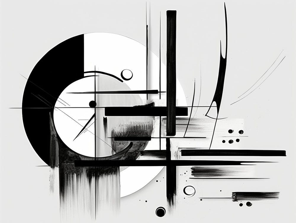 Elegance Abstract Black And White 8