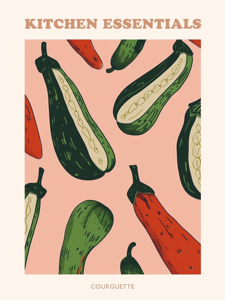 Affiche à motif abstrait Courgette 2