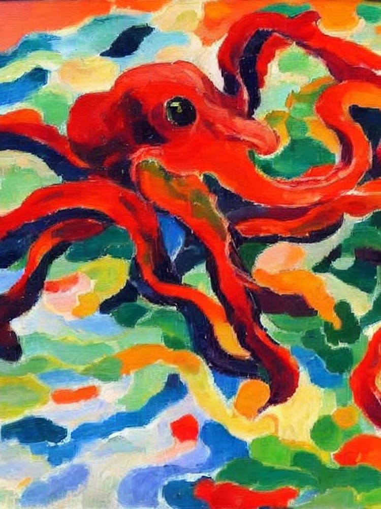 Pacific Octopus Matisse Inspired