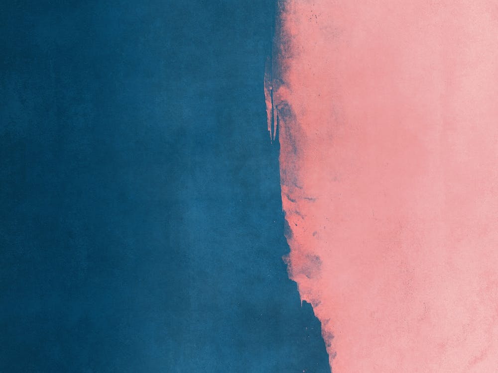 Minimal Landscape Pink And Navy Blue 01