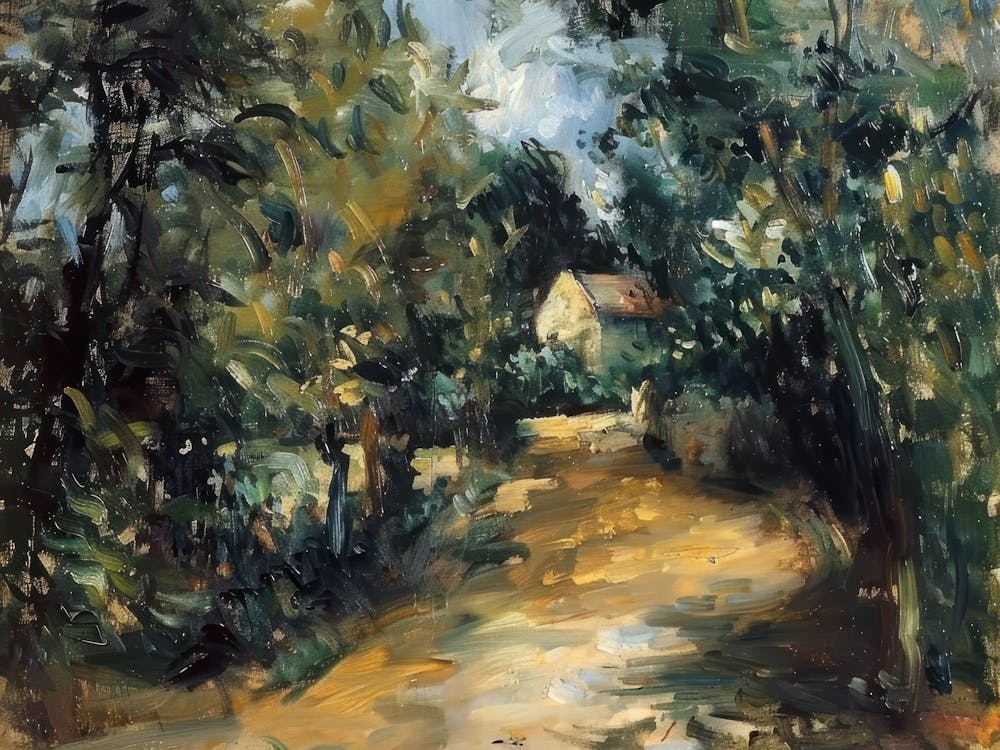 Provencal Glow Painting Inspired By Paul Cezanne