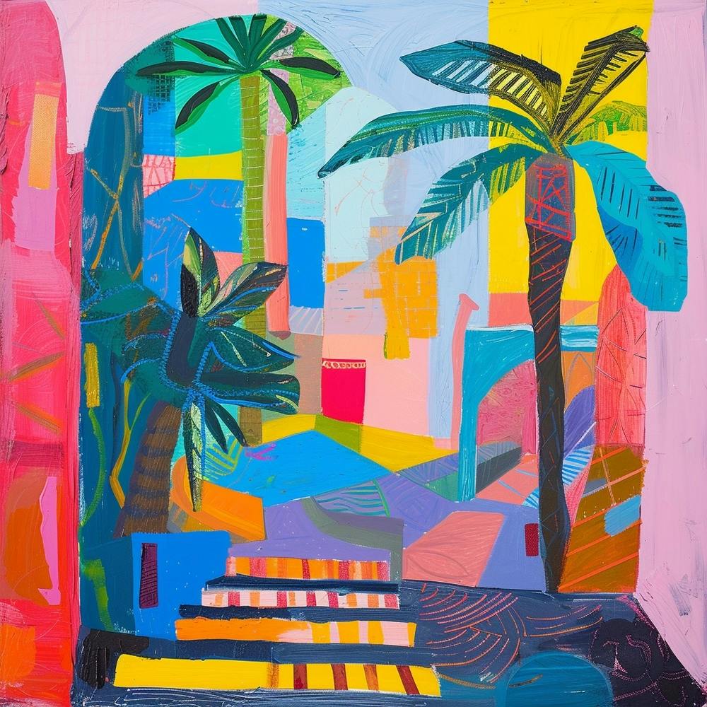 Abstrakte Reisekollektion - Cartagena Kolumbien 3