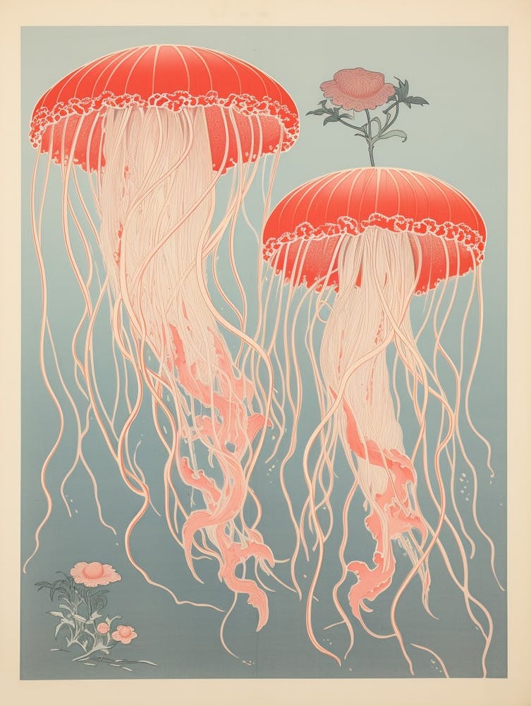 Irukandji Jellyfish Traditional Japanese Style 1