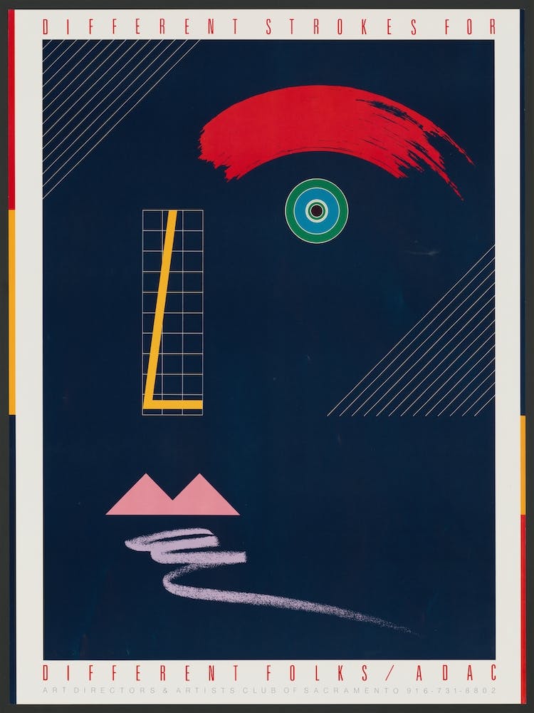 Different Strokes For Different Folks Arts Club Vintage 80's Poster