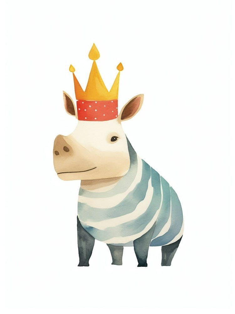 Little Rhinoceros 4 Wearing A Crown