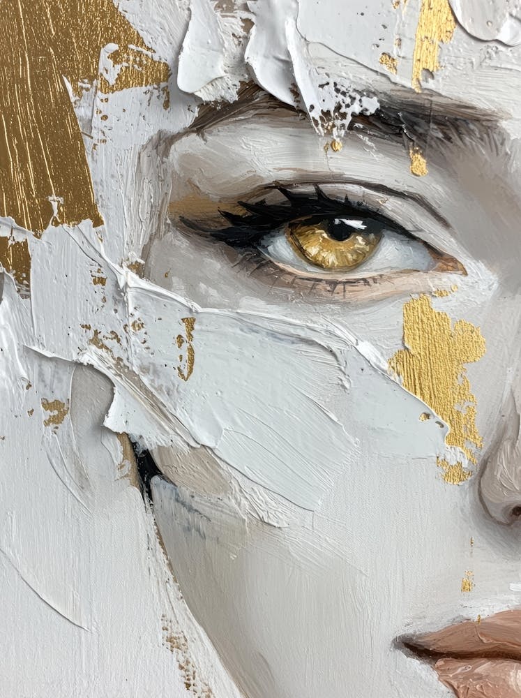 Gold And White Painting 2