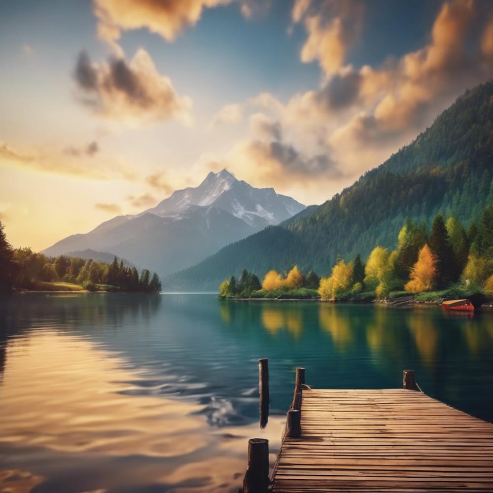 Sunset By The Lake