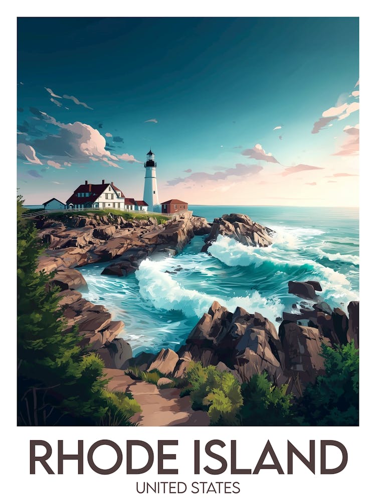 Affiche de voyage Rhode Island