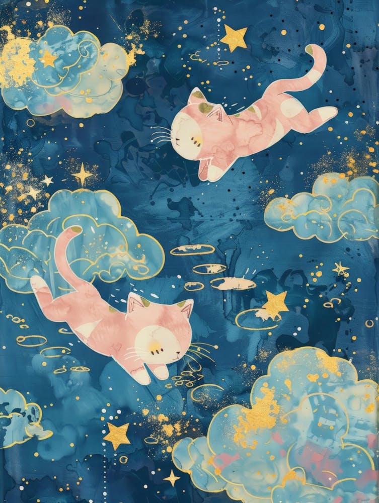 Pink Cats In The Sky 2