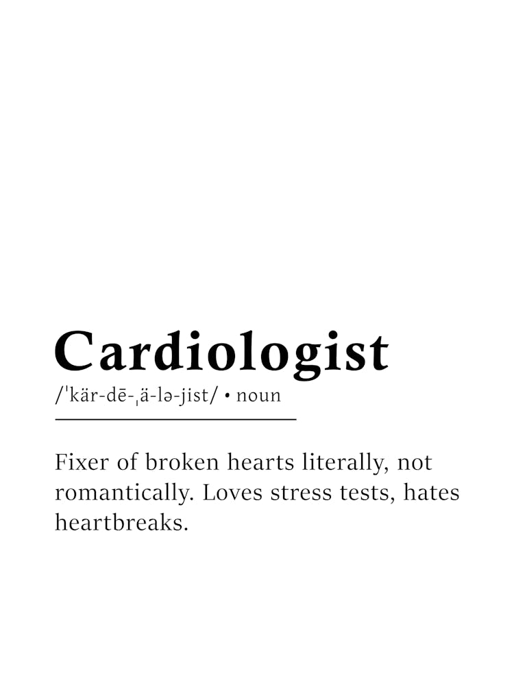 Cardiologist Definition Poster - Dictionary