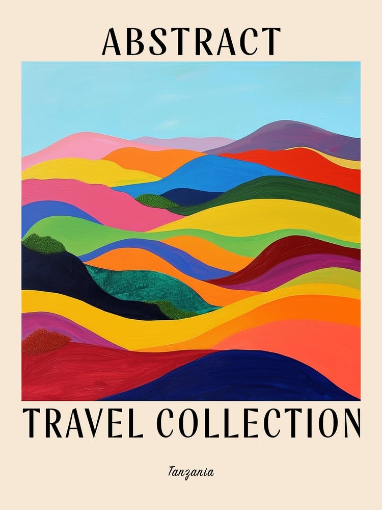 Abstract Travel Collection Poster Tanzania 2