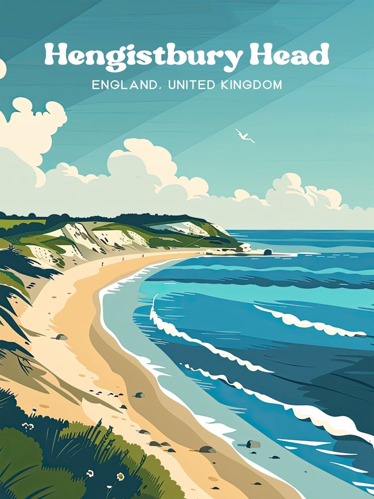 Hengistbury Head Dorset England Travel Art