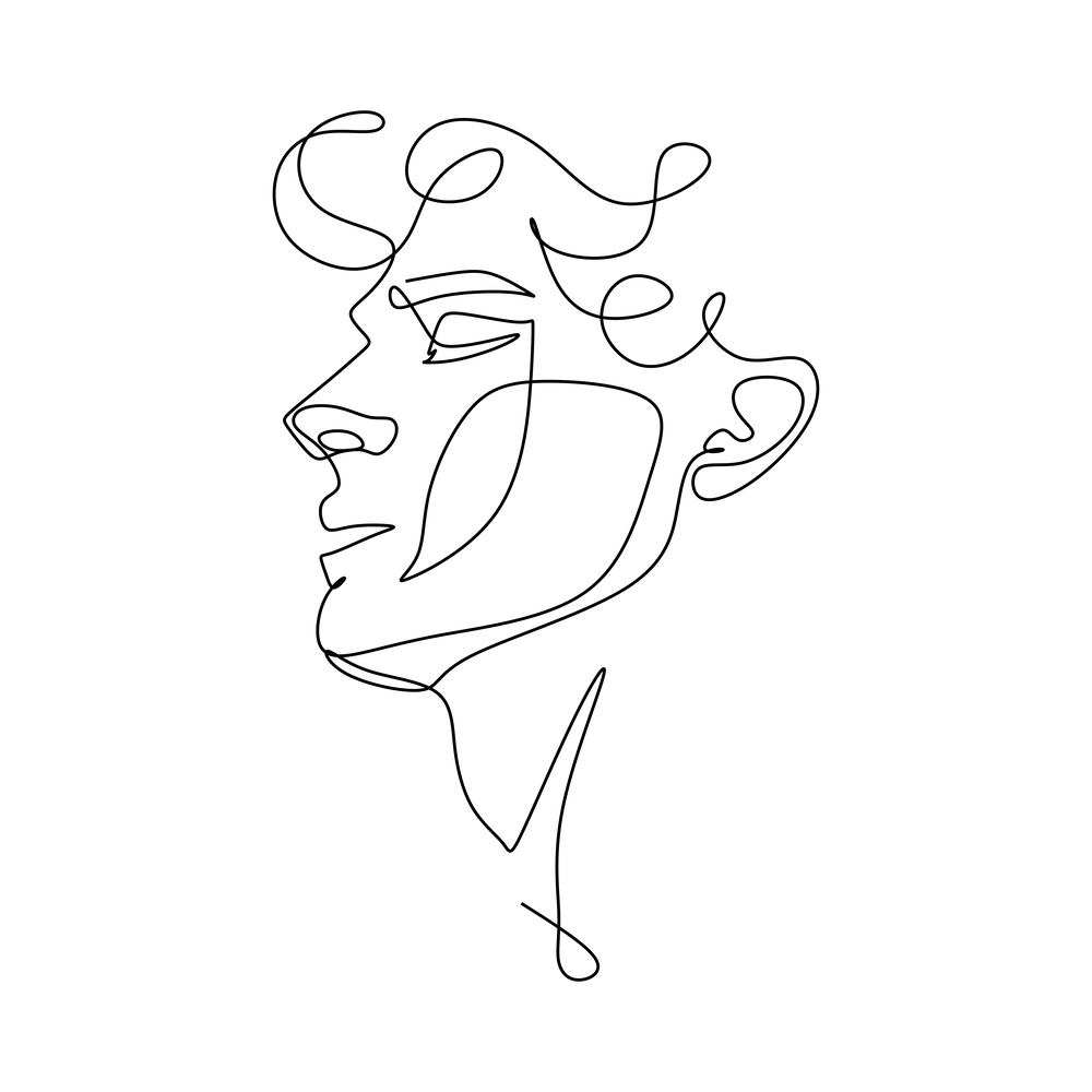 Male Line drawing art