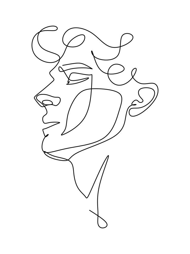 Male Line drawing art