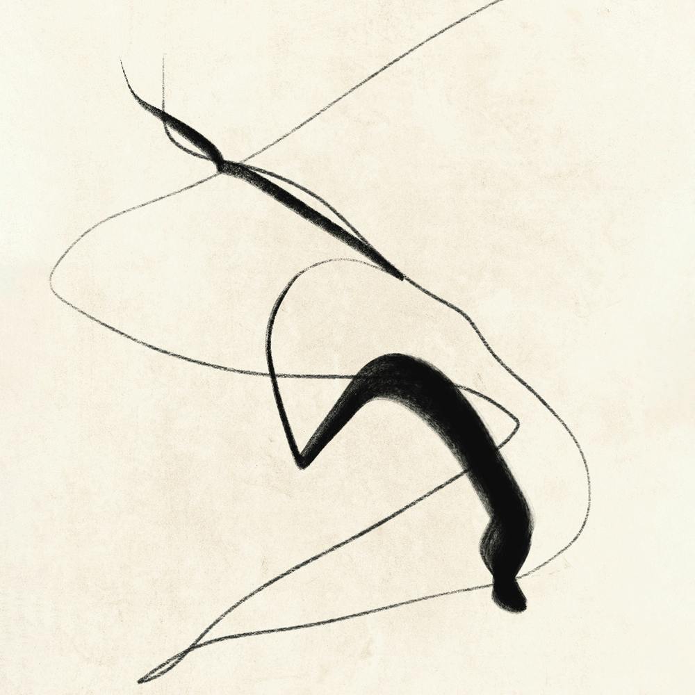 Modern Abstract Brush Stroke