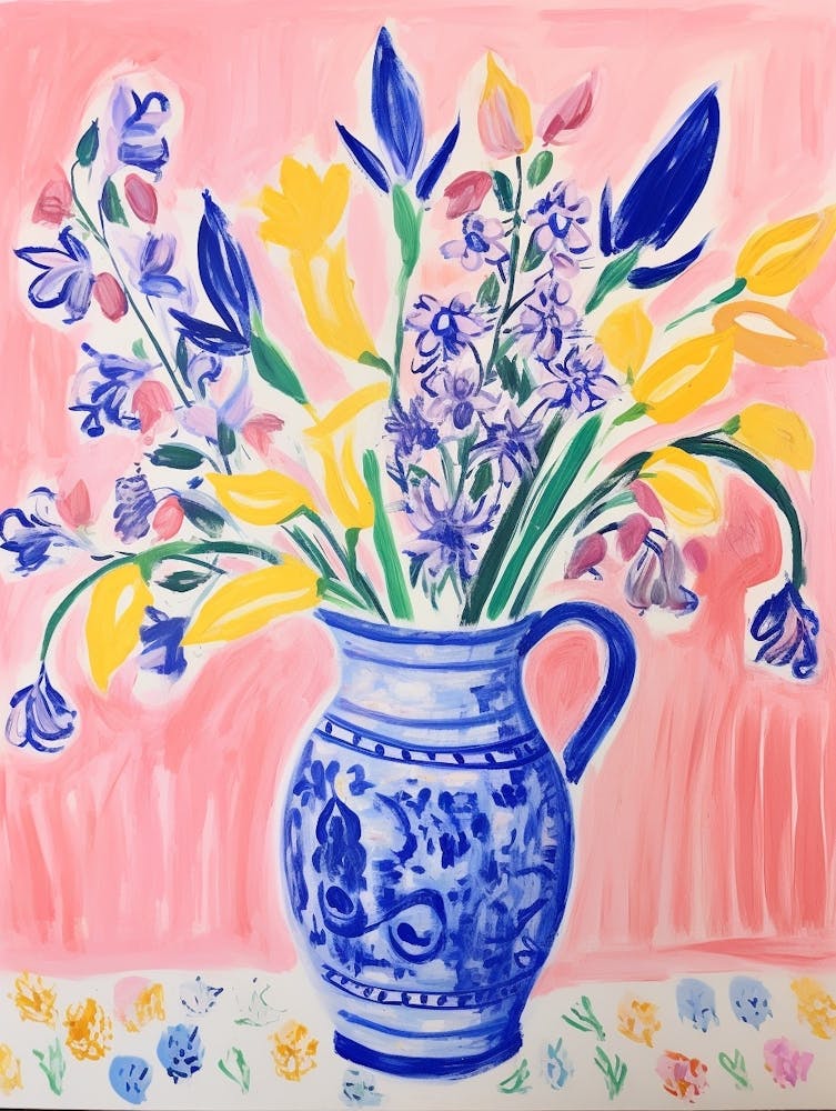 Flower Painting Fauvist Style Bluebell 4