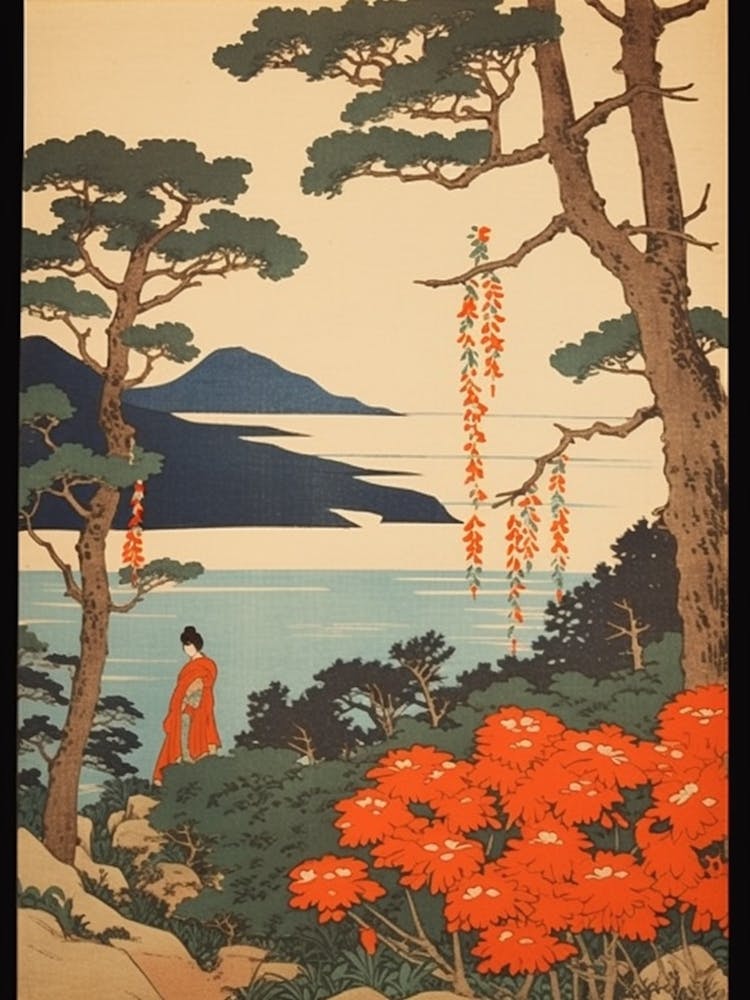 Amami Oshima, Japan Vintage Travel Art 3