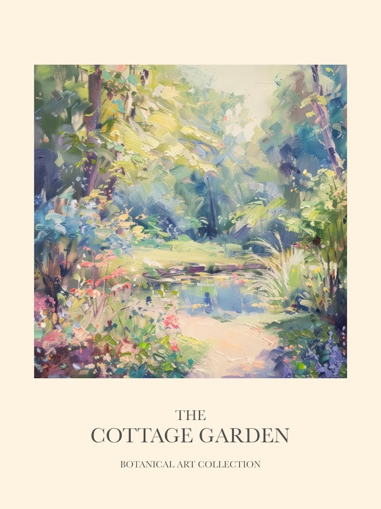 Cottage Garden Poster Enchanted Pond 3