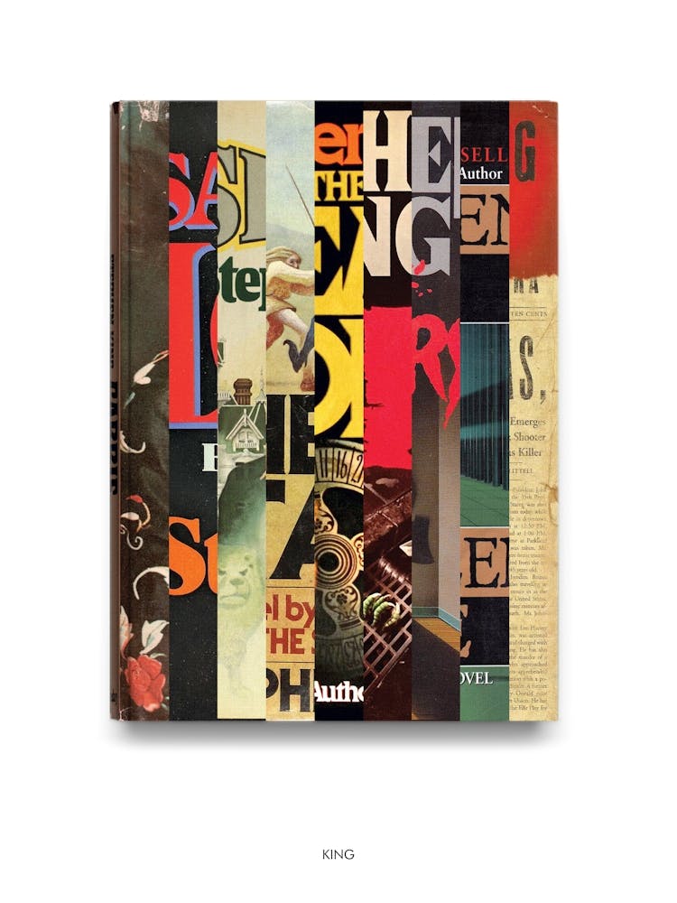 Stephen King - Book Lover Abstract Print -First Edition Covers