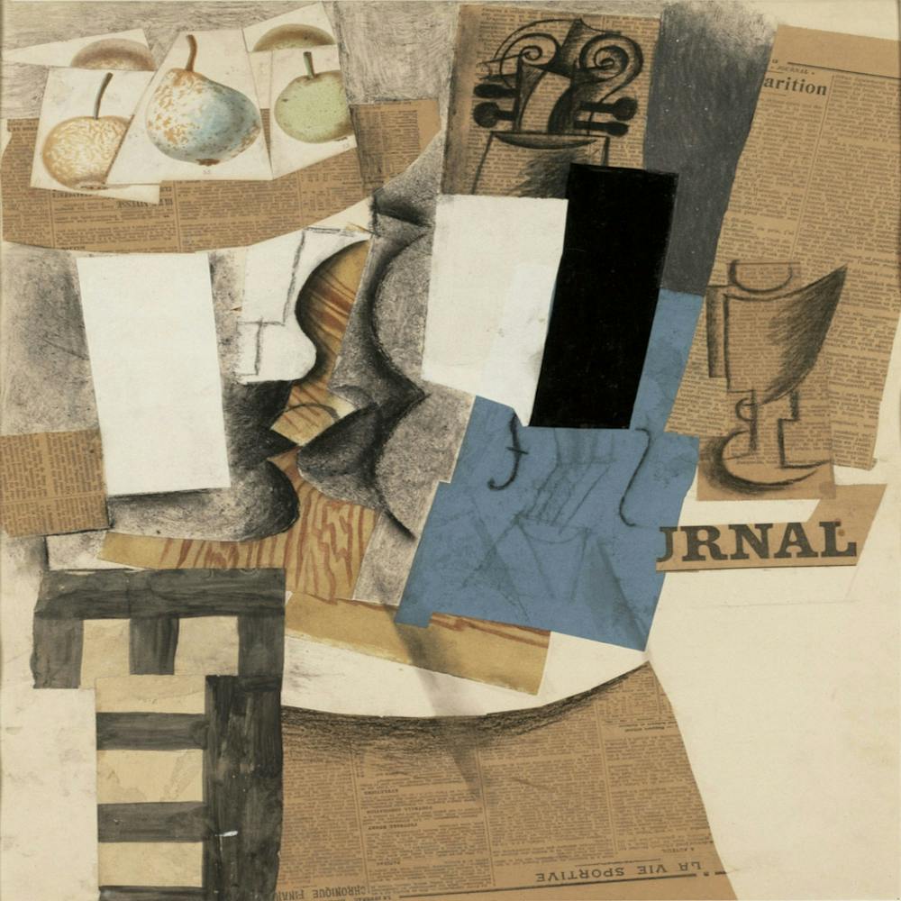 Compotier Avec Fruits Violon Et Verre .Picasso