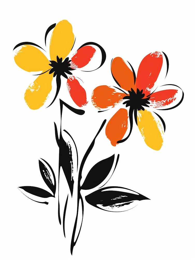 Flowers On A White Background 5
