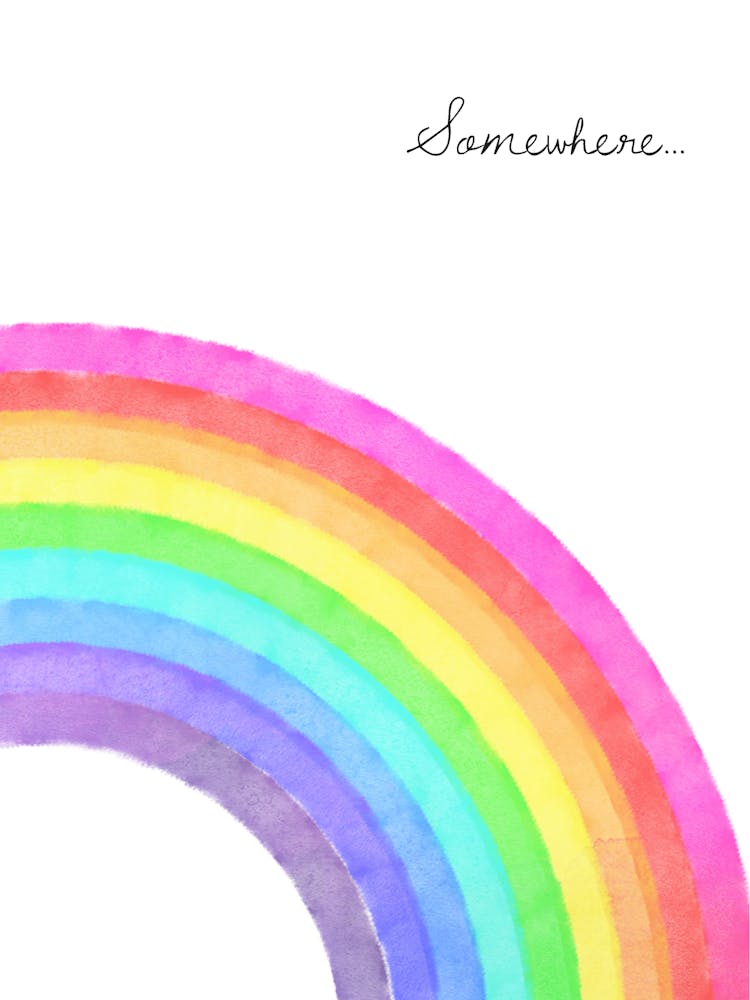 Rainbow Quote Print