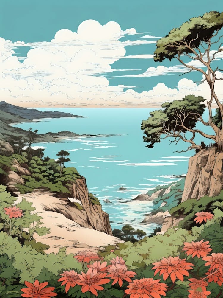 Okinawa Islands In Okinawa, Ukiyo E Drawing 2