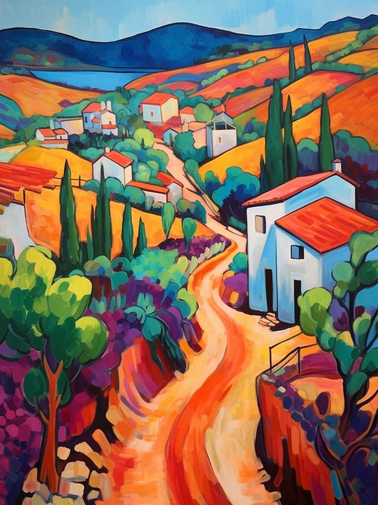 Agrigento Italy 3 Fauvist Painting